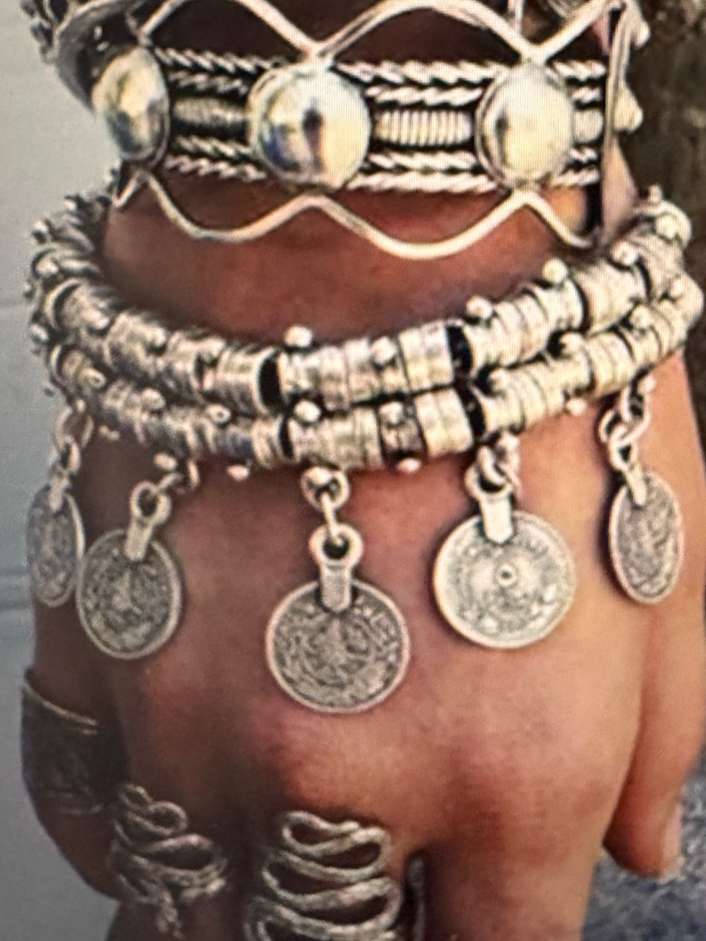 Silver Coin Charm Bracelet - Women Jewelry. Early 2000’s